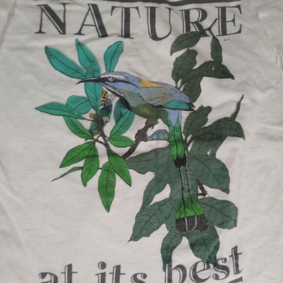 Vintage 90s Nature At It's Best Las Hadas Tropical Bird T-Shirt - Picture 9 of 10